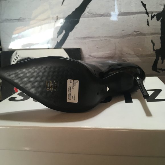 Schutz Kenia Black Patent Leather Booties - Picture 6 of 13